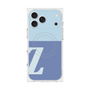 プレミアムスクエアケース with MagSafe［ オリジナル - initial two tone - Z blue ］