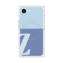 プレミアムスクエアケース with MagSafe［ オリジナル - initial two tone - Z blue ］