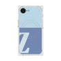 プレミアムスクエアケース with MagSafe［ オリジナル - initial two tone - Z blue ］