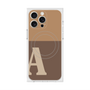 プレミアムスクエアケース with MagSafe［ オリジナル - initial two tone - A brown ］