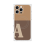 プレミアムスクエアケース with MagSafe［ オリジナル - initial two tone - A brown ］