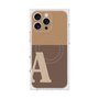 プレミアムスクエアケース with MagSafe［ オリジナル - initial two tone - A brown ］