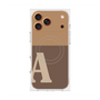 プレミアムスクエアケース with MagSafe［ オリジナル - initial two tone - A brown ］