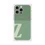 プレミアムスクエアケース with MagSafe［ オリジナル - initial two tone - Z green ］