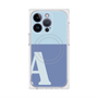 プレミアムスクエアケース with MagSafe［ オリジナル - initial two tone - A blue ］
