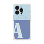 プレミアムスクエアケース with MagSafe［ オリジナル - initial two tone - A blue ］