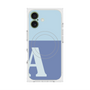 プレミアムスクエアケース with MagSafe［ オリジナル - initial two tone - A blue ］