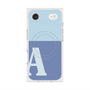 プレミアムスクエアケース with MagSafe［ オリジナル - initial two tone - A blue ］