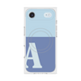プレミアムスクエアケース with MagSafe［ オリジナル - initial two tone - A blue ］
