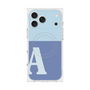 プレミアムスクエアケース with MagSafe［ オリジナル - initial two tone - A blue ］