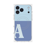プレミアムスクエアケース with MagSafe［ オリジナル - initial two tone - A blue ］