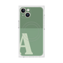 プレミアムスクエアケース with MagSafe［ オリジナル - initial two tone - A green ］