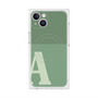 プレミアムスクエアケース with MagSafe［ オリジナル - initial two tone - A green ］