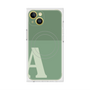 プレミアムスクエアケース with MagSafe［ オリジナル - initial two tone - A green ］