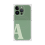 プレミアムスクエアケース with MagSafe［ オリジナル - initial two tone - A green ］