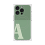 プレミアムスクエアケース with MagSafe［ オリジナル - initial two tone - A green ］