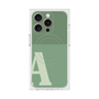 プレミアムスクエアケース with MagSafe［ オリジナル - initial two tone - A green ］