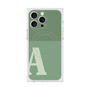 プレミアムスクエアケース with MagSafe［ オリジナル - initial two tone - A green ］