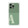 プレミアムスクエアケース with MagSafe［ オリジナル - initial two tone - A green ］