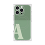 プレミアムスクエアケース with MagSafe［ オリジナル - initial two tone - A green ］