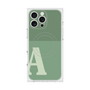 プレミアムスクエアケース with MagSafe［ オリジナル - initial two tone - A green ］