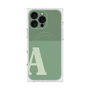 プレミアムスクエアケース with MagSafe［ オリジナル - initial two tone - A green ］