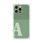 プレミアムスクエアケース with MagSafe［ オリジナル - initial two tone - A green ］