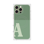 プレミアムスクエアケース with MagSafe［ オリジナル - initial two tone - A green ］