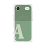 プレミアムスクエアケース with MagSafe［ オリジナル - initial two tone - A green ］