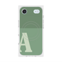 プレミアムスクエアケース with MagSafe［ オリジナル - initial two tone - A green ］