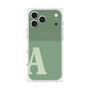 プレミアムスクエアケース with MagSafe［ オリジナル - initial two tone - A green ］