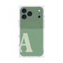 プレミアムスクエアケース with MagSafe［ オリジナル - initial two tone - A green ］