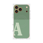 プレミアムスクエアケース with MagSafe［ オリジナル - initial two tone - A green ］