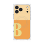 プレミアムスクエアケース with MagSafe［ オリジナル - initial two tone - B orange ］
