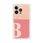 プレミアムスクエアケース with MagSafe［ オリジナル - initial two tone - B pink ］