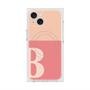プレミアムスクエアケース with MagSafe［ オリジナル - initial two tone - B pink ］