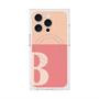 プレミアムスクエアケース with MagSafe［ オリジナル - initial two tone - B pink ］