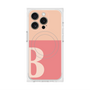 プレミアムスクエアケース with MagSafe［ オリジナル - initial two tone - B pink ］