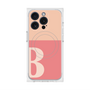 プレミアムスクエアケース with MagSafe［ オリジナル - initial two tone - B pink ］