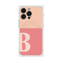 プレミアムスクエアケース with MagSafe［ オリジナル - initial two tone - B pink ］