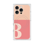 プレミアムスクエアケース with MagSafe［ オリジナル - initial two tone - B pink ］