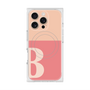 プレミアムスクエアケース with MagSafe［ オリジナル - initial two tone - B pink ］
