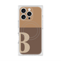 プレミアムスクエアケース with MagSafe［ オリジナル - initial two tone - B brown ］
