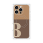 プレミアムスクエアケース with MagSafe［ オリジナル - initial two tone - B brown ］