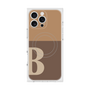 プレミアムスクエアケース with MagSafe［ オリジナル - initial two tone - B brown ］