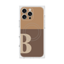 プレミアムスクエアケース with MagSafe［ オリジナル - initial two tone - B brown ］