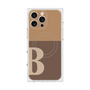 プレミアムスクエアケース with MagSafe［ オリジナル - initial two tone - B brown ］