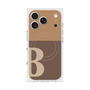 プレミアムスクエアケース with MagSafe［ オリジナル - initial two tone - B brown ］