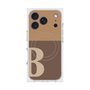 プレミアムスクエアケース with MagSafe［ オリジナル - initial two tone - B brown ］