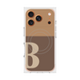 プレミアムスクエアケース with MagSafe［ オリジナル - initial two tone - B brown ］